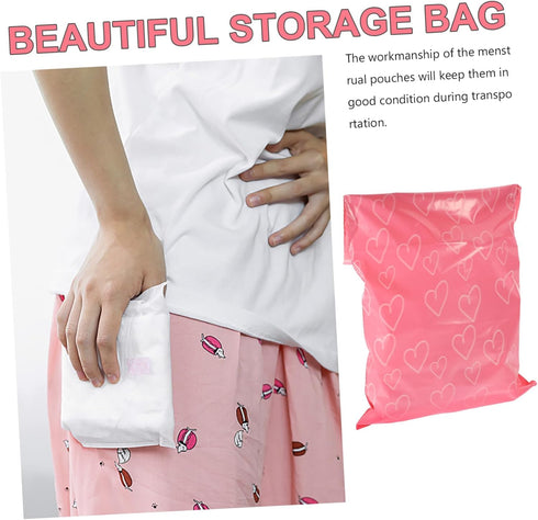 100pcs FOMIYES Self Sealing Menstrual Pouches for Women Sanitary Bags Strong Load Capacity