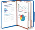 Blue Summit Legal Size Classification Folders - 2 Dividers, Dark Blue, 10 Pack