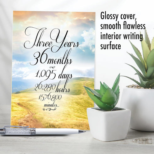 NobleWorks 3 Year Anniversary Recovery Greeting Card (5 X 7 Inch) with Envelope - Encouragement Sobriety Milestone