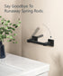 FORIOUS Modern Black Toilet Paper Holder, Wall Mount Square SUS 304 Stainless Steel Bathroom Holder