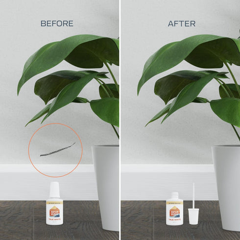 3 White Color Touch Up Paint Kit Most Popular Home and Rental Colors with Brush in Bottle - For Repairs, Walls, Trim, Cabinets, Furniture, Shutters and More, Made in USA by Oslo Home