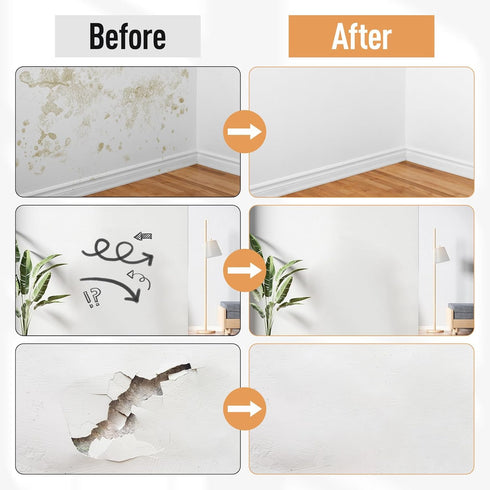VERNY Portable Wall Paint Tool, Small Roller Brush Repair Kit for Effortless Cleaning, Water-Based, Low VOC, Non-Toxic