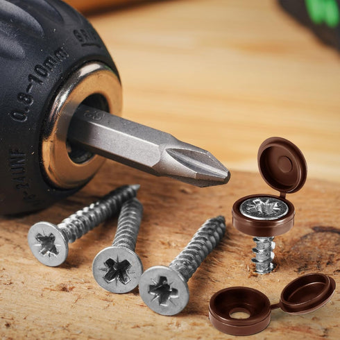 Zhengmy 24 Set 3 Inch 304 Shutter Fasteners Shutter Pins Screws and Caps Bulk Metal Stainless Steel Screws with Vinyl