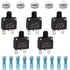BlueStars 5 Packs 12Amp Thermal Circuit Breaker, 125/250V AC 32V DC, Overload Protector with Manual Reset Kit