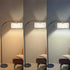 Feijidengshi 3 Dimmable Bulb,Farmhouse Arc Floor Lamp for Living Room,Stylish Rattan Boho Floor Lamp with Color