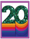 The Best Card Company Jumbo for 20th Milestone Anniversary, 8.5 x 11, Big 20 Years of Marriage