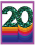 The Best Card Company Jumbo for 20th Milestone Anniversary, 8.5 x 11, Big 20 Years of Marriage