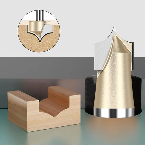 ,1/4" 1/4 2D 3D HUHAO Point Cutting Roundover Router Bit Shank,Cutting Dia. ,Round-Over Plunge Cutter for Wood