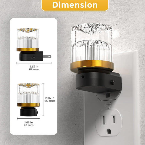10 L LOHAS LED Night Light, Night Lights Plug into Wall with Color Change RBG Nightlight Plug in Wall, Built in Dusk