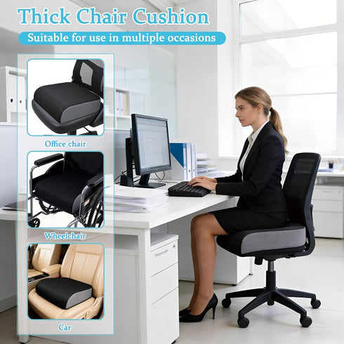 Tailbone Thick Chair Cushion, for Wheelchair Cushions, Car and Office Chair Booster Seat Cushion, with Carry Handle Non