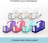 OfficeGoods Modern Acrylic Tape Dispenser - Non-Slip Rubber Holder, Perfect for Home, School, or Office Desk