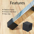 Wvapzwr 12Pcs 1"x1" (25mmx25mm) Square Rubber Chair Leg Tips Caps, Chair Table Leg Covers Floor Protectors, Chair Leg