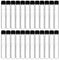 EISCO 24PK Test Tubes, 50ml with Bakelite Screw Cap, Rubber Liner, Borosilicate Glass, Leak Proof, Round Bottom