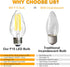ROMANJOY F15 Dimmable LED Light Bulbs, 8W Equivalent to 80W, 2700K Warm White, E26 Vintage Bulb, 4-Pack