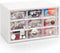 FODIENS Desk Storage Organizer with 9 Drawers, Stackable Craft Drawer Cabinet, Clear Box Caddy for Makeup Jewelry Office