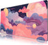 Cute Kawaii Clouds Desk Mat, Pink Purple XXL Large Mouse Pad for Gaming, Laptop, Computer Keyboard, Desk Decor 31.5''X
