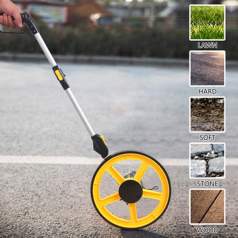 Zozen Folding Portable Distance Measuring Wheel for Professional Engineering, Measures Up to 10,000Feet