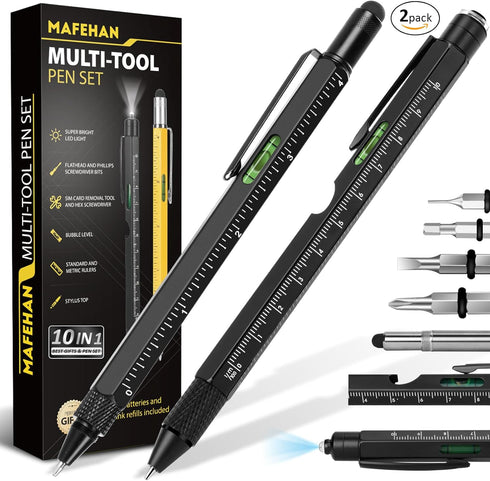 Father's Day Gifts from Daughter Son Wife - 9 in 1 Multitool Pen, Unique Gifts for Men Who Have Everything