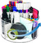 GHANJU Acrylic Rotating Pen Holder for Desk, 360 Degree Clear Pencil Holder Crayon