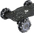 4WD 68mm Omnidirectional Robot Car Chassis Kit with Mecanum Wheels, TT Motor, Aluminum Alloy Metal Platform