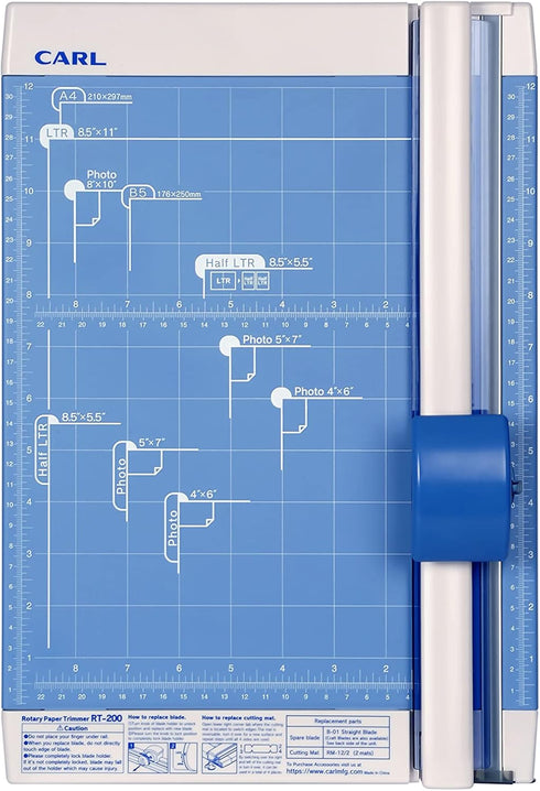 Carl Manufacturing 12200 Rotary Trimmer, 12-Inch, 10 Sheet Capacity, 10-1/4 x 12-Inch, GY