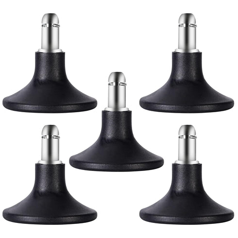 Bell Glides Replacement Swivel Caster Wheels, Adjustable Low Profile Stool with Fixed Stationary Castors, 5pcs with