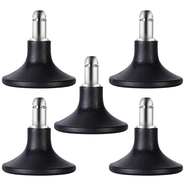 Bell Glides Replacement Swivel Caster Wheels, Adjustable Low Profile Stool with Fixed Stationary Castors, 5pcs with