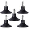 Bell Glides Replacement Swivel Caster Wheels, Adjustable Low Profile Stool with Fixed Stationary Castors, 5pcs with