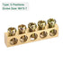 MECCANIXITY Terminal Ground Bar Screw Block Barrier Brass 5 Positions for Electrical Distribution, 5 Pcs