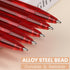 Red Pens Bulk | 30 Pack Durawrite Retractable Ballpoint Pens, Smooth Writing 1.0mm Red Ink for School Office Supplies