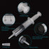 6 Pack Syringe Without Needle (60ml and 20ml), Large Plastic Syringes for TKB Lip Gloss Base, Scientific Labs