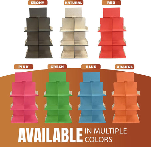 4-Sided 12 Setup Versatile Rotating Display Stand for Candy, Snacks, Jams, Produce and More - Ideal for Craft Shows