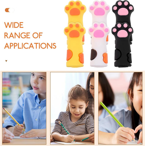 SAFIGLE 6Pcs Cat Paw Pencil Toppers, Kawaii Animal Pencil Toppers for Kids, Classroom Prizes, and Party Favors
