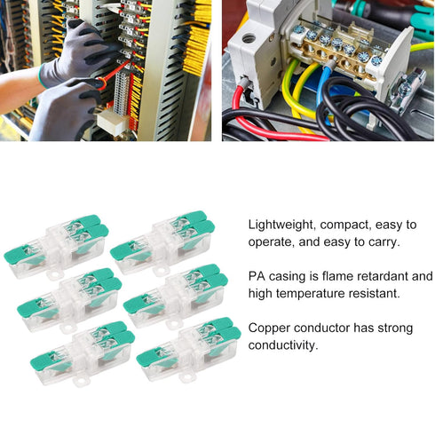 20PCS Wire Splice Connector Lever Nuts, 1 in 2 out Compact Wire Conductor Connector for 10-20AWG Wires