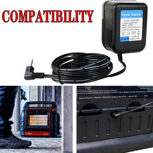 Ousaly 6V MH18B F274800 F276127 F274830 F274865,6V 6.5 Power Adapter Compatible with Mr. Heater Big Buddy Heater DC