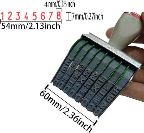 ZENG Date Stamps 8 Digits Roller Stamp - Personalized Business Stamps for DIY Scrapbooking