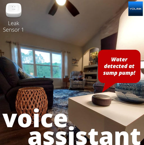 YoLink Water Leak Detector, Wireless Smart Water Leak Sensor, Alexa, IFTTT, Hub Required