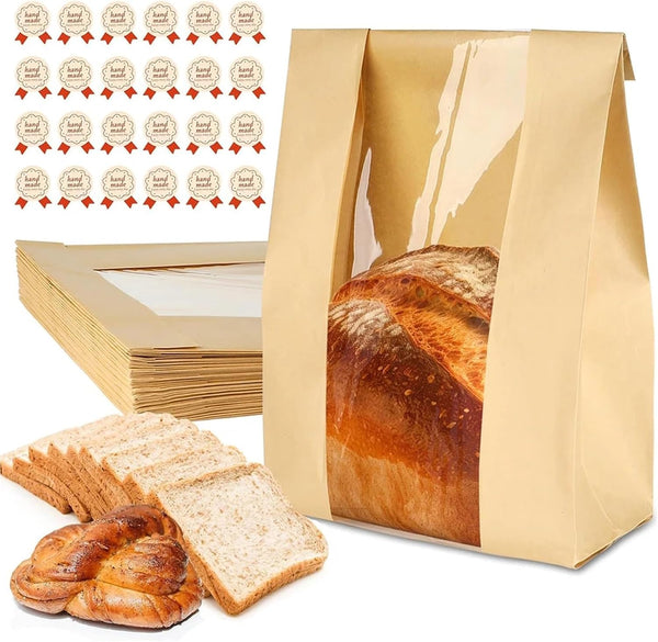 Dnyucen Sourdough Bread Bags 100pcs Large Bread Bags for Homemade Bread Sourdough Paper