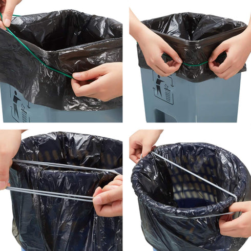 LiangBian Set 3, 13 30 Trash Can Rubber Bands of Black, Blue, Grey, Fits to Gallon Trash Cans,Homewares Colorful Litter