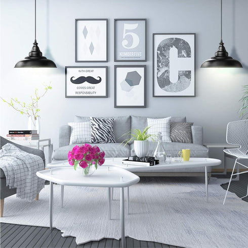 14.5 YeLEEiNO Pendant Lighting Fixtures, Feet Extension Hanging Lantern Pendant Lamp,Swag Lights with Plug in Cord