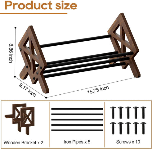 Desktop Bookshelf Organizer, Wood Office Tabletop Book Storage Rack, Tilting Bookcase for Books/CDs/Magazine Display