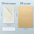Tuhangcc Set 4x6 (24 12 Premium Velvet-Touch Stationery with Unique Design Colors - Best Paper and Elegant Envelopes