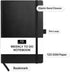 RICCO BELLO Undated Weekly Planner, To Do Notebook, Faux Leather Hardcover, 5.7 x 8.4 Inches, Black