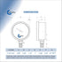 Stainless Steel Pressure Gauge, Dual Display (-30 Hg - 0-30 psi/kPa) with Polycarbonate Lens