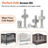 Kalote 58PCS Set Set (M6*12/15/25/35/45/55/65/75mm) Crib Screws Hardware Replacement Kit, Baby Bed Frame Bolts & Barrel