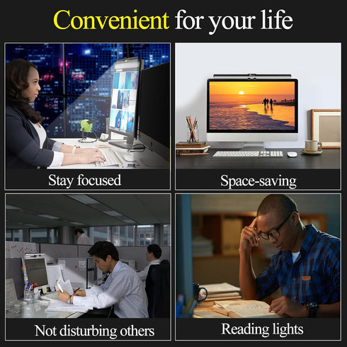 Dimmable CATPOWER Computer Monitor Light Bar, LED Screen Light Bar for Workspace, Monitor Lamp, Button Control Monitor