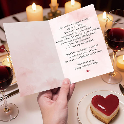 Supoeguk Valentine's Day Card for Wife, Sweet Wifey Valentines Cards Gifts from Husband, Thank You for Being The