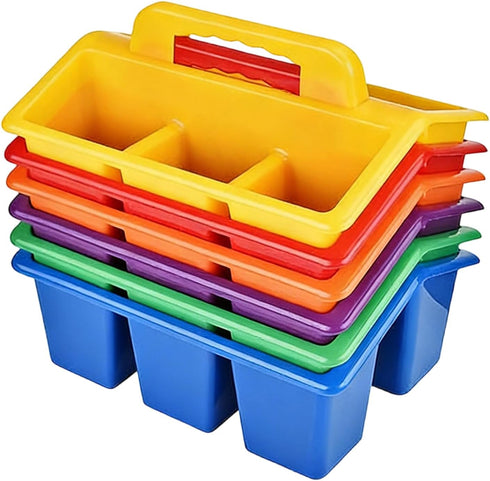 Generic Classroom Storage Caddy - 6pcs Drink Cup Holder Organizer, Multipurpose Desk Basket