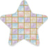 Burbuja Watercolor Checkered LED Night Light Plug into Wall 0.2W Star-Shaped Nightlight Dusk