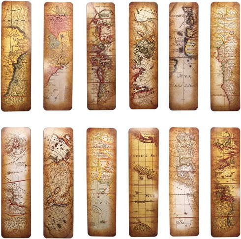 Vintage Style Bookmarks, 30PCS (The Secret of Map) for Women, Men, Teens
